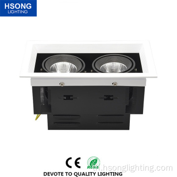 แสง HSONG - ไฟ LED สี่เหลี่ยมจัตุรัสคุณภาพดี AR111 230V 10W 20W Downlight LED LED LED สปอตไลท์ปิดภาคเรียน